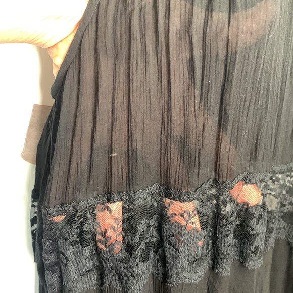 Free People Intimately Go Lightly Slip Lace Dress in Black W-624 Sz XS - Picture 10 of 10